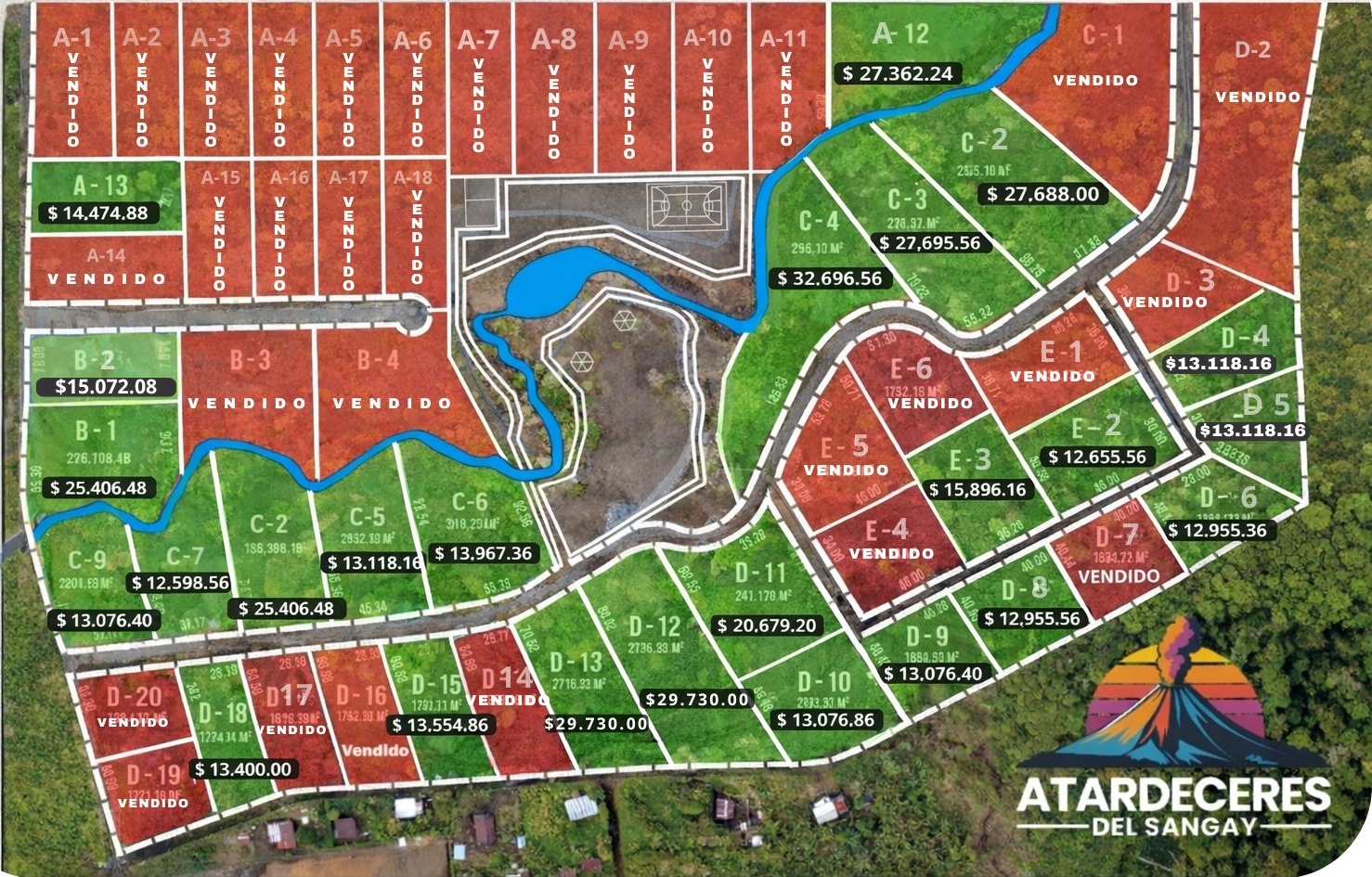 Plano de lotes Atardeceres del Sangay